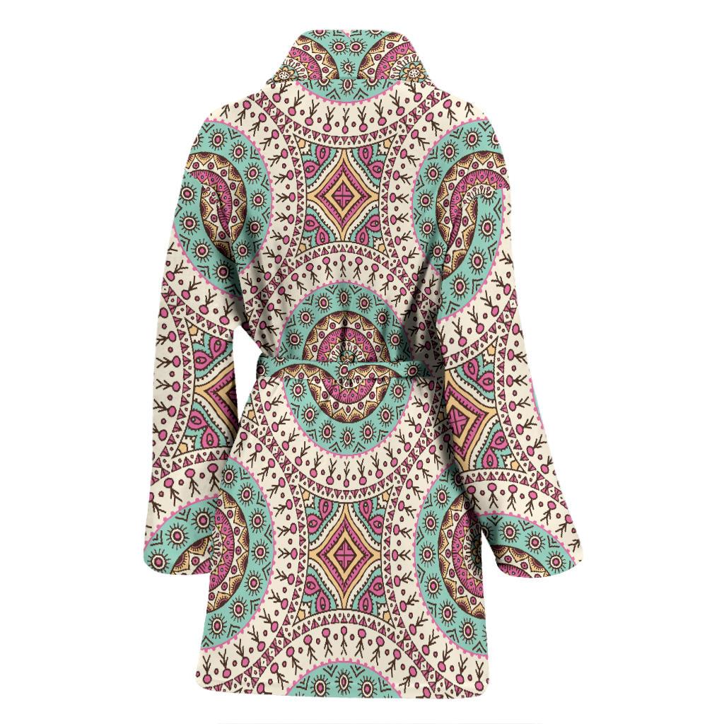 Bohemian Round Style Print Women Bath Robe-JTAMIGO.COM