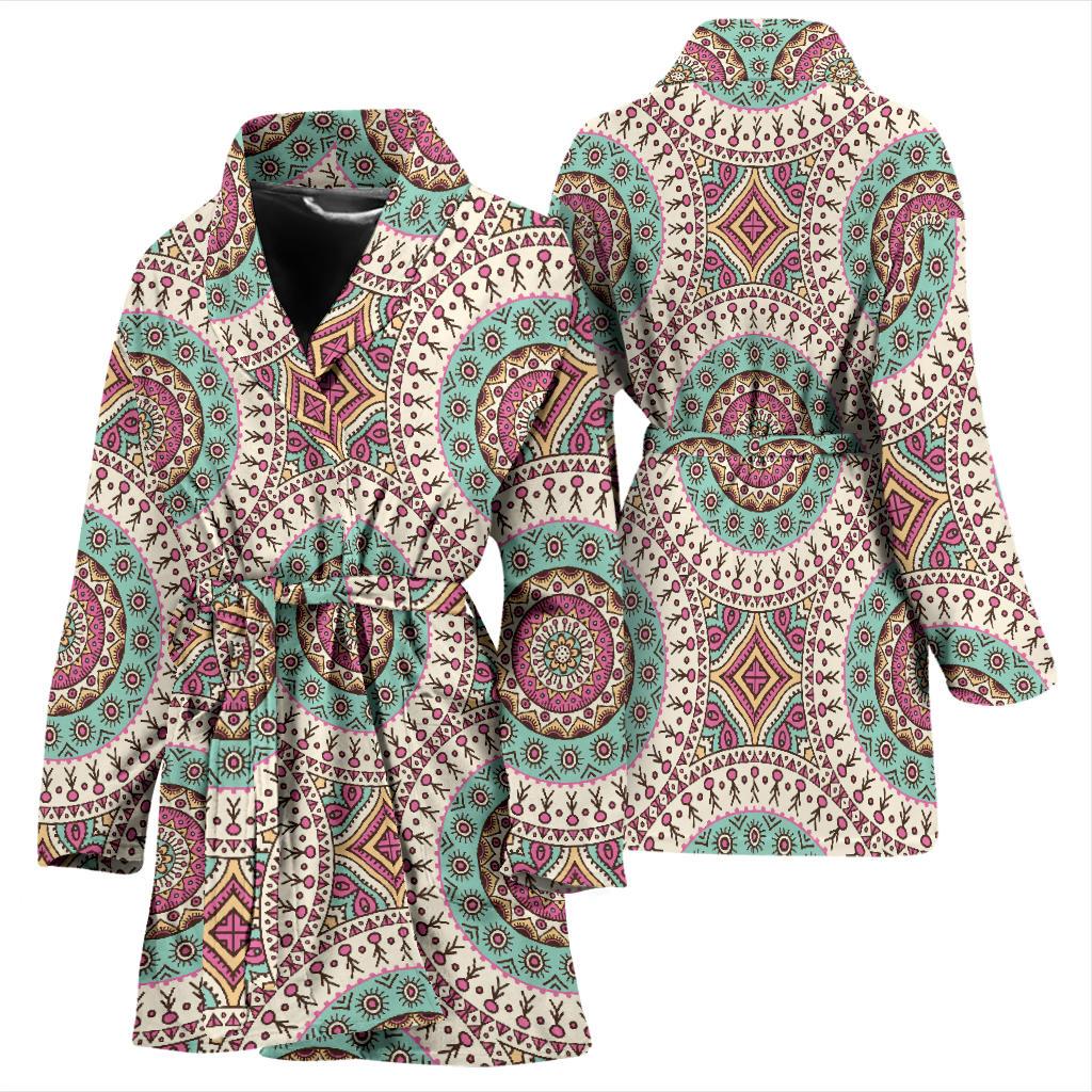 Bohemian Round Style Print Women Bath Robe-JTAMIGO.COM