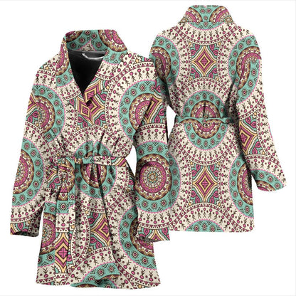 Bohemian Round Style Print Women Bath Robe-JTAMIGO.COM