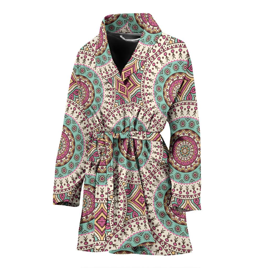 Bohemian Round Style Print Women Bath Robe-JTAMIGO.COM