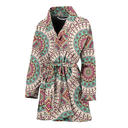 Bohemian Round Style Print Women Bath Robe-JTAMIGO.COM