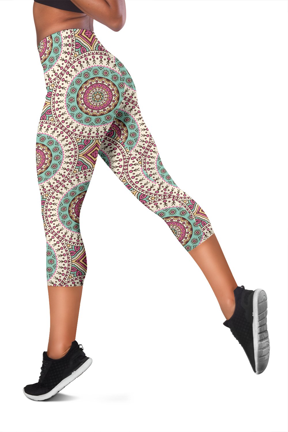 Bohemian Round Style Print Women Capris