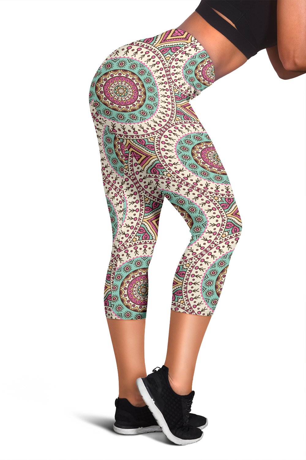 Bohemian Round Style Print Women Capris