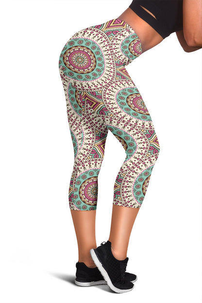 Bohemian Round Style Print Women Capris