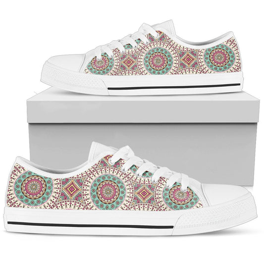 Bohemian Round Style Print Women Low Top Shoes