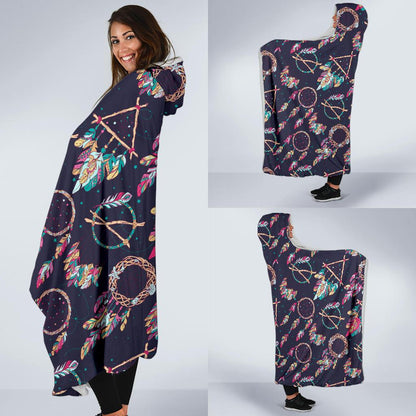 Boho Dream Catcher Colorful Hooded Blanket-JTAMIGO.COM