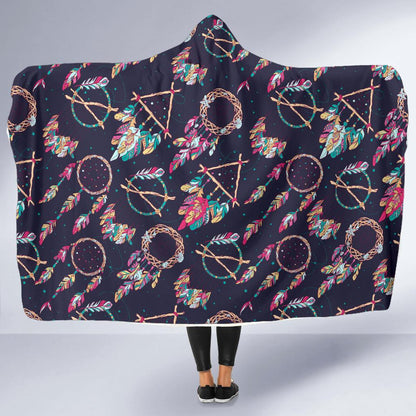 Boho Dream Catcher Colorful Hooded Blanket-JTAMIGO.COM