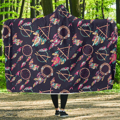 Boho Dream Catcher Colorful Hooded Blanket-JTAMIGO.COM
