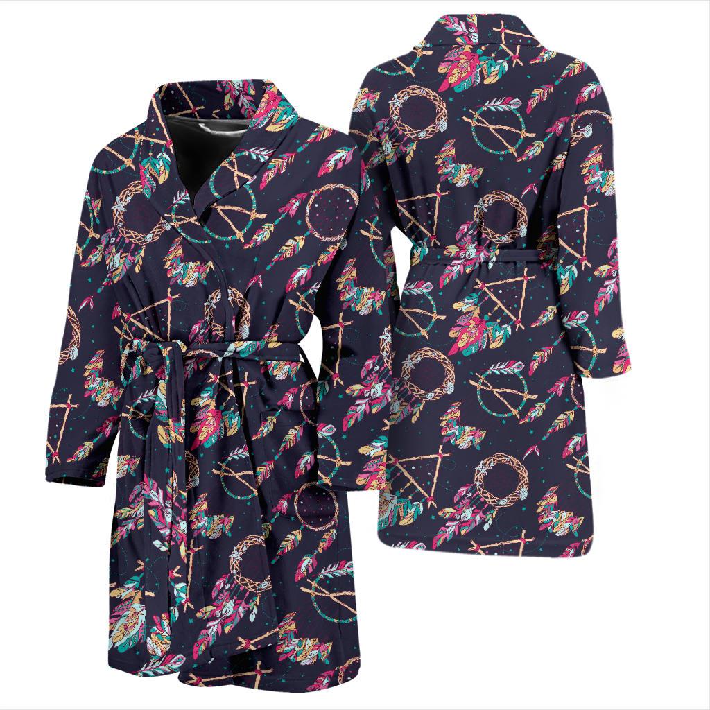 Boho Dream Catcher Colorful Men Bath Robe-JTAMIGO.COM
