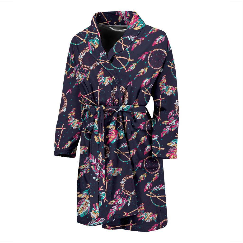 Boho Dream Catcher Colorful Men Bath Robe-JTAMIGO.COM