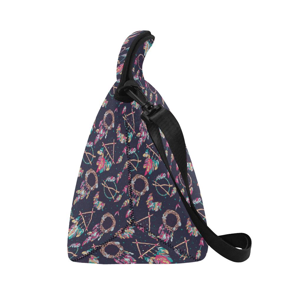 Boho Dream Catcher Colorful Neoprene Lunch Bag (Model 1669)(Large)-JTAMIGO.COM