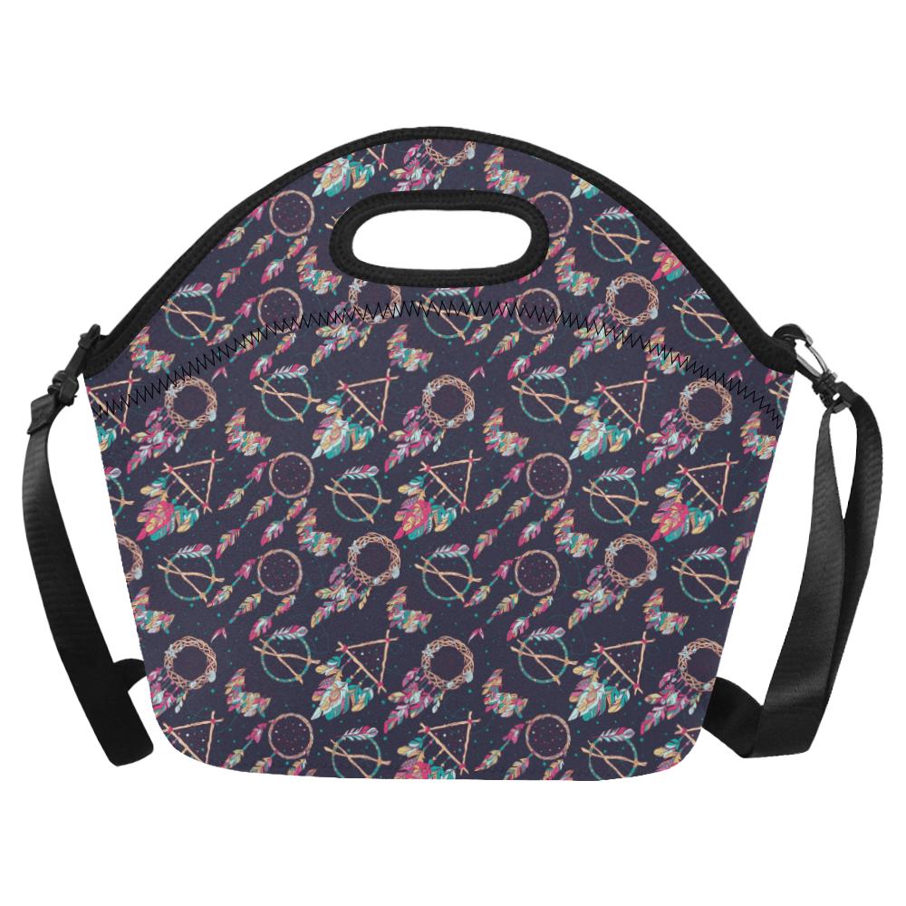 Boho Dream Catcher Colorful Neoprene Lunch Bag (Model 1669)(Large)-JTAMIGO.COM