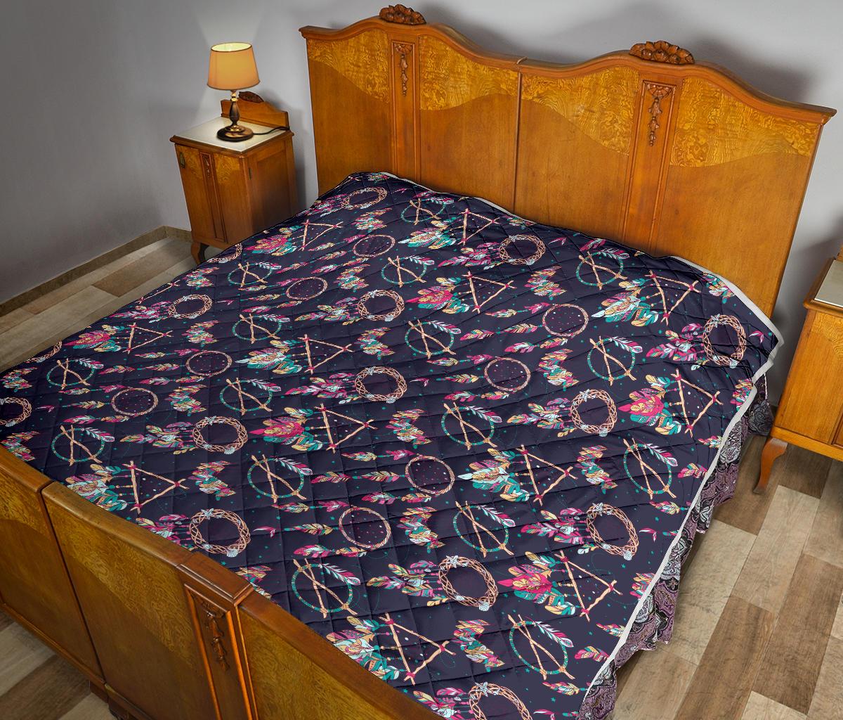 Boho Dream Catcher Colorful Premium Quilt-JTAMIGO.COM