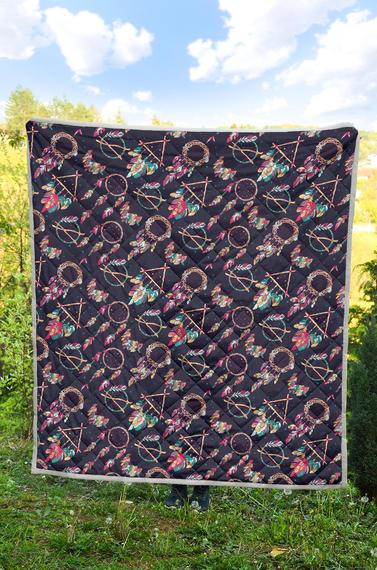 Boho Dream Catcher Colorful Premium Quilt-JTAMIGO.COM