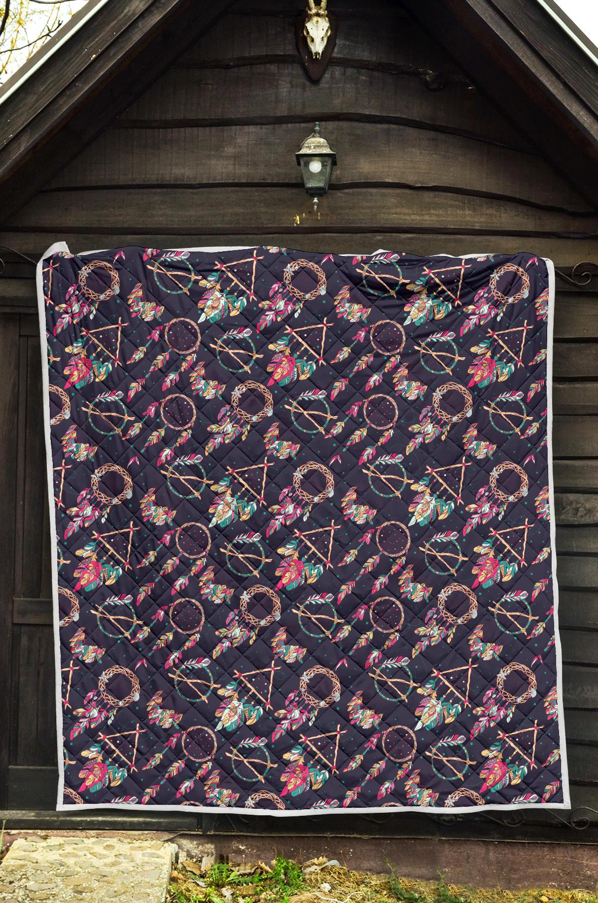 Boho Dream Catcher Colorful Premium Quilt-JTAMIGO.COM