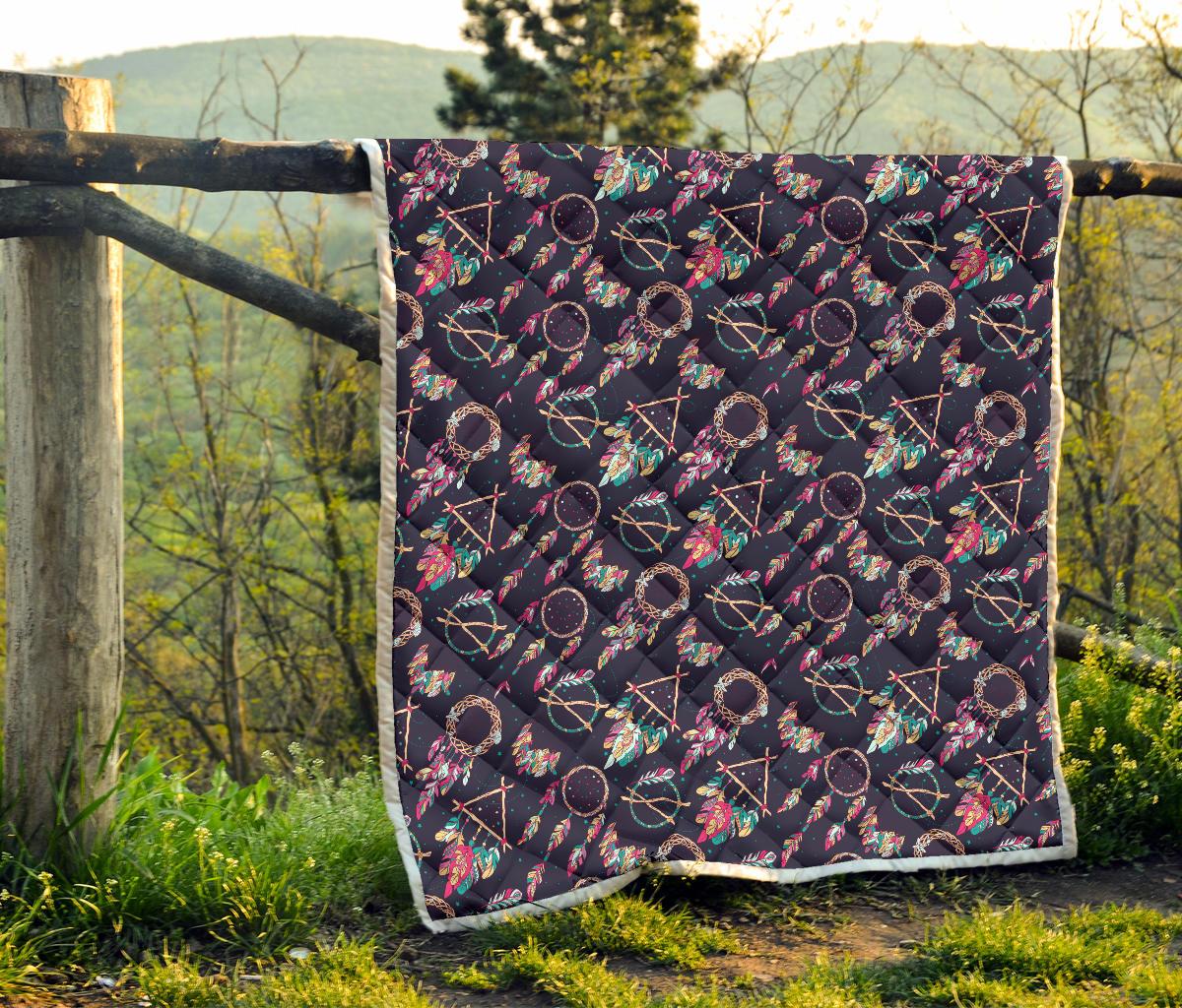Boho Dream Catcher Colorful Premium Quilt-JTAMIGO.COM