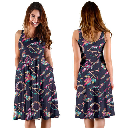 Boho Dream Catcher Colorful Sleeveless Dress