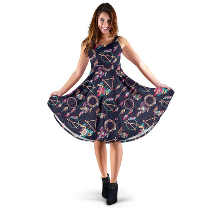 Boho Dream Catcher Colorful Sleeveless Dress