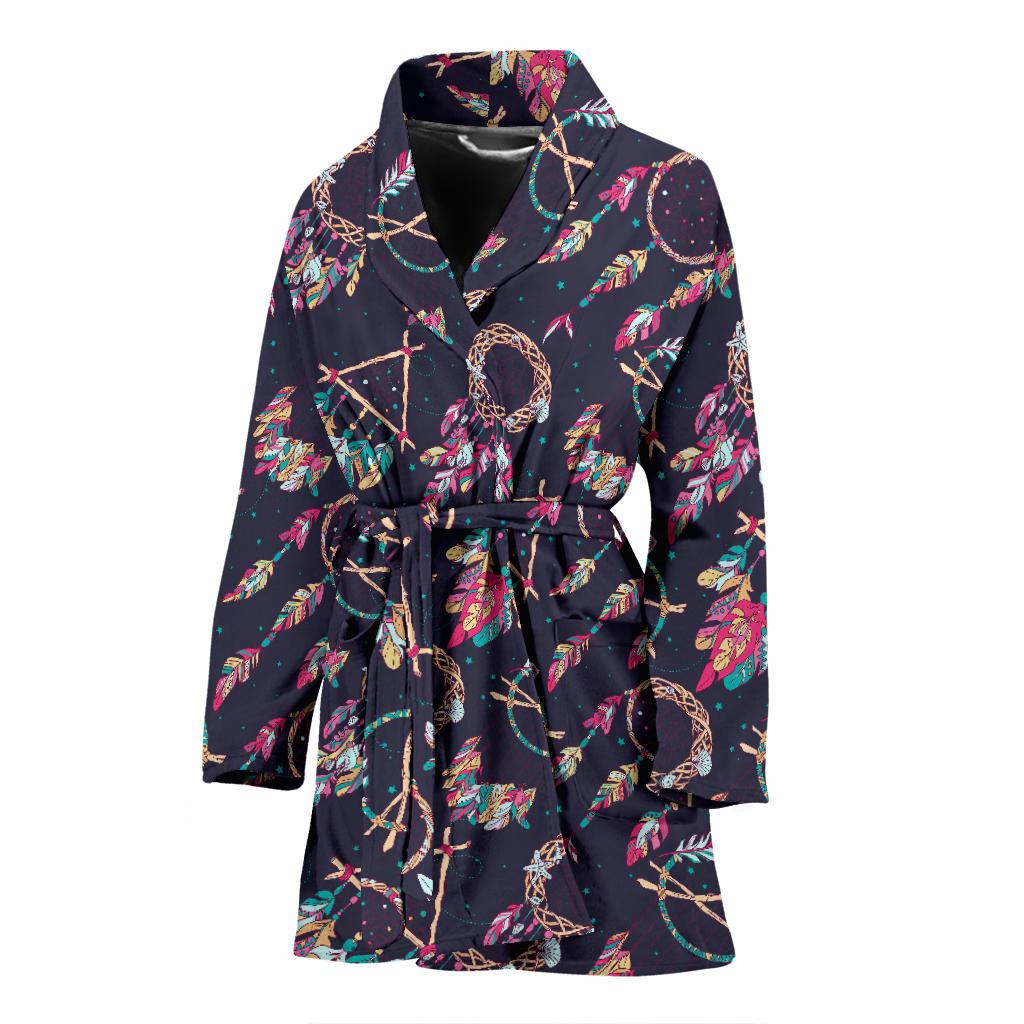 Boho Dream Catcher Colorful Women Bath Robe-JTAMIGO.COM