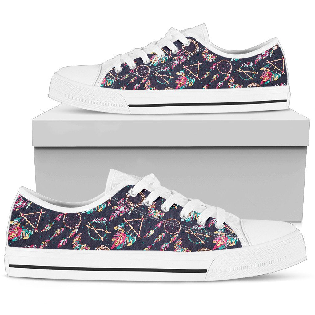 Boho Dream Catcher Colorful Women Low Top Shoes