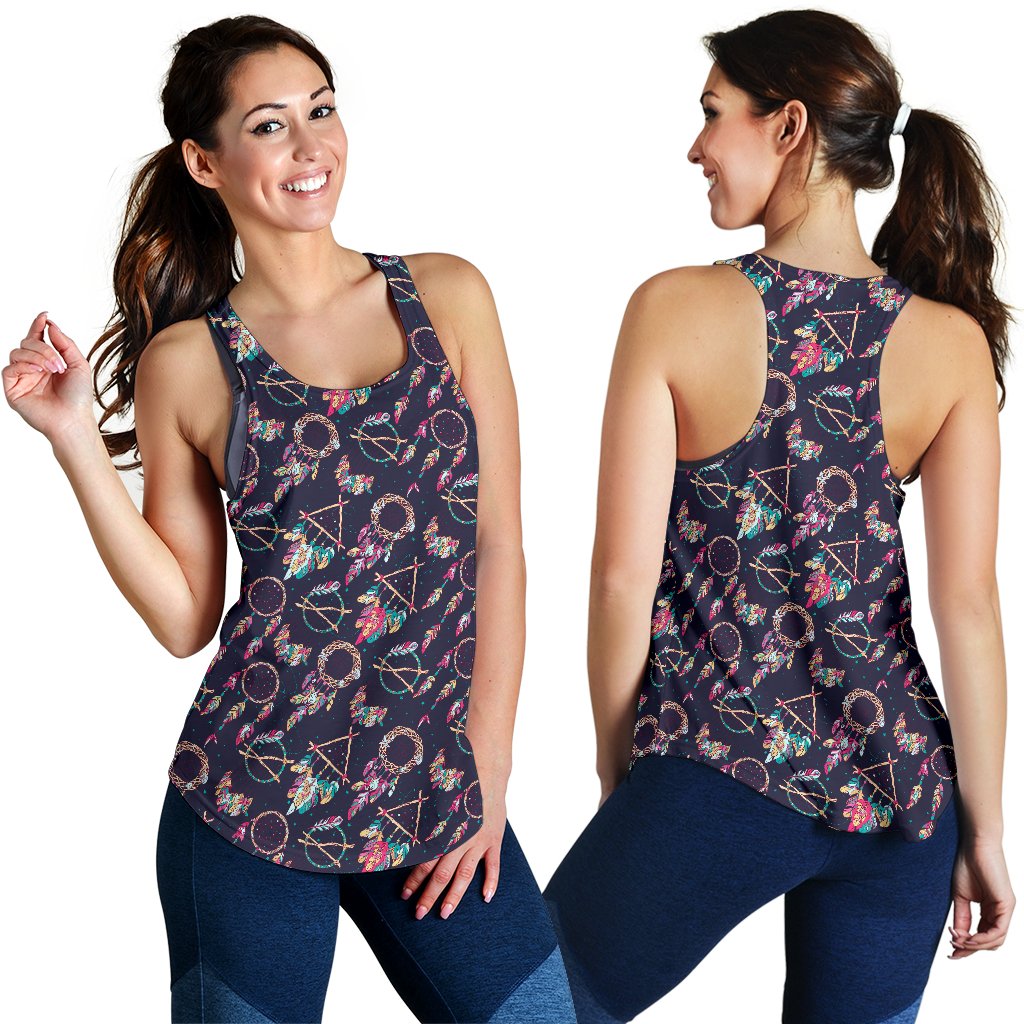 Boho Dream Catcher Colorful Women Racerback Tank Top