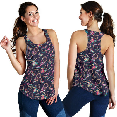 Boho Dream Catcher Colorful Women Racerback Tank Top