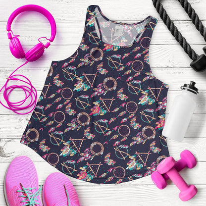 Boho Dream Catcher Colorful Women Racerback Tank Top