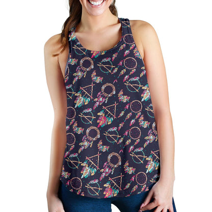 Boho Dream Catcher Colorful Women Racerback Tank Top