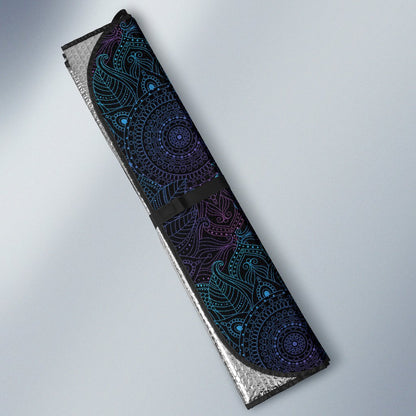 Boho Floral Mandala Car Sun Shade For Windshield