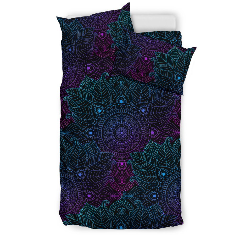Boho Floral Mandala Duvet Cover Bedding Set