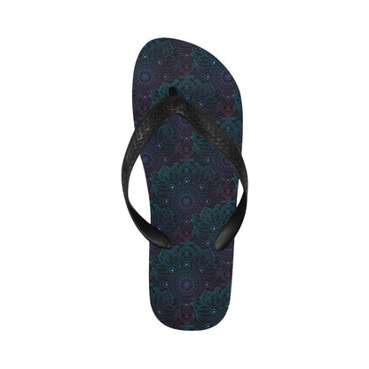 Boho Floral Mandala Flip Flops-JTAMIGO.COM