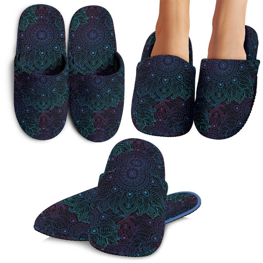 Boho Floral Mandala House Slippers