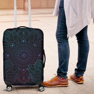 Boho Floral Mandala Luggage Cover Protector