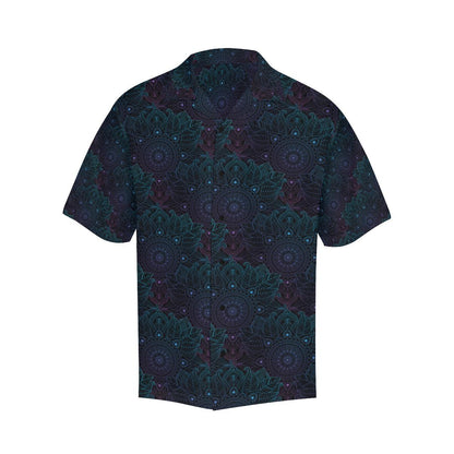 Boho Floral Mandala Men Aloha Hawaiian Shirt