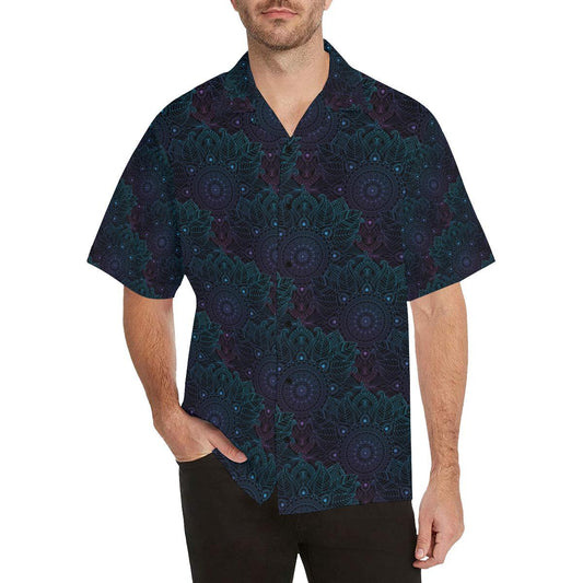 Boho Floral Mandala Men Aloha Hawaiian Shirt