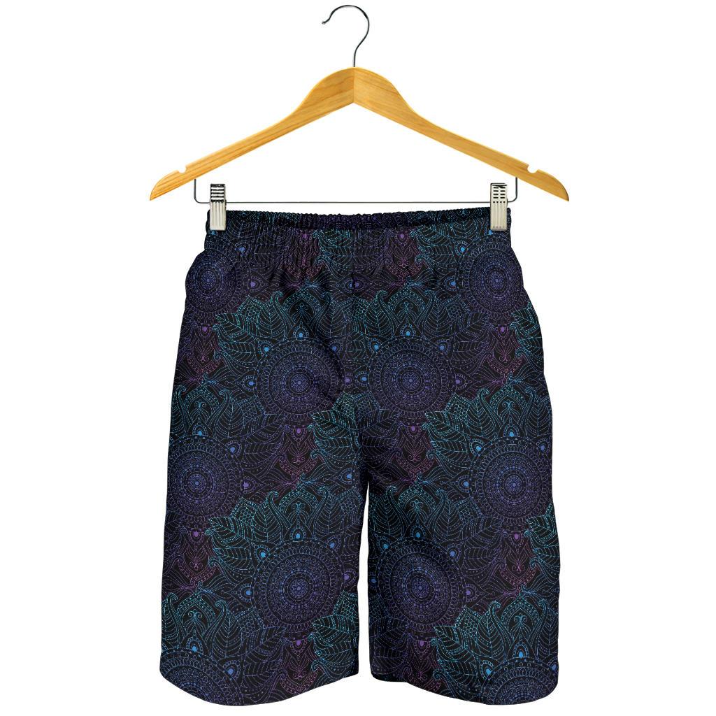 Boho Floral Mandala Mens Shorts-JTAMIGO.COM