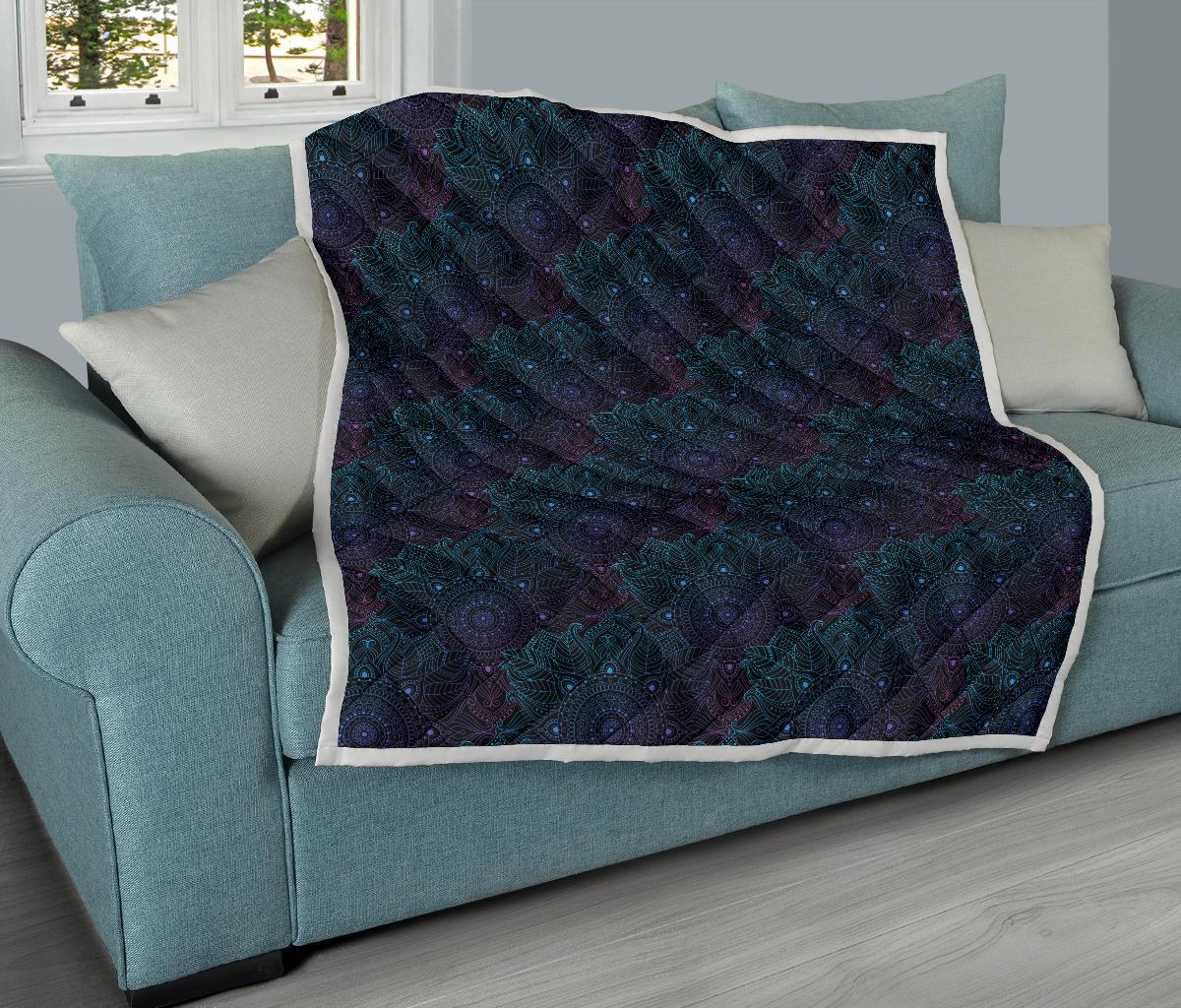 Boho Floral Mandala Premium Quilt-JTAMIGO.COM