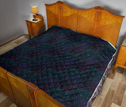 Boho Floral Mandala Premium Quilt-JTAMIGO.COM