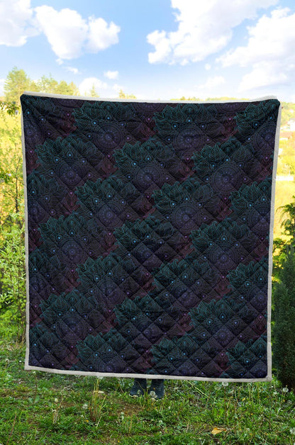 Boho Floral Mandala Premium Quilt-JTAMIGO.COM