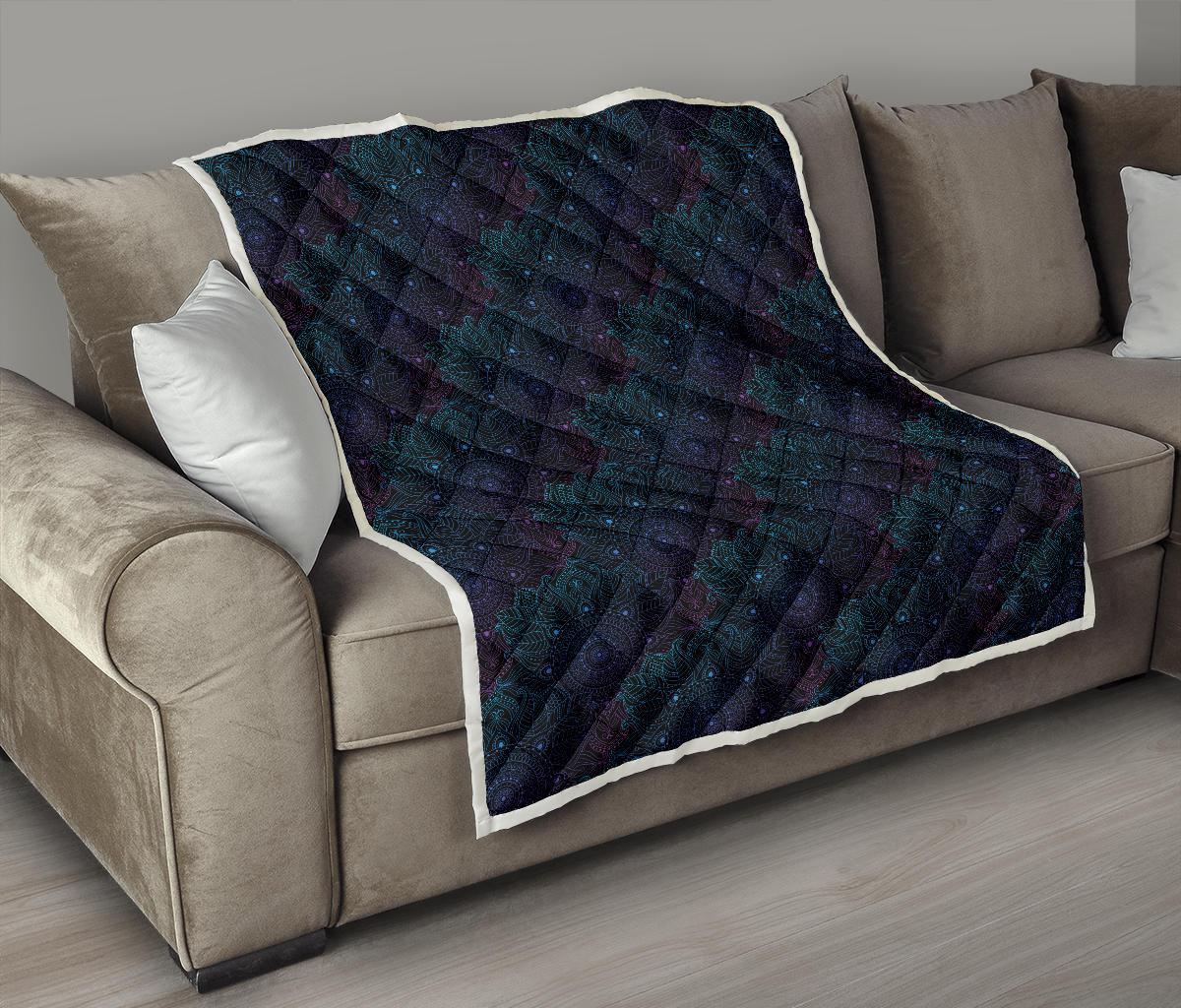 Boho Floral Mandala Premium Quilt-JTAMIGO.COM