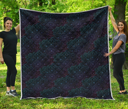 Boho Floral Mandala Premium Quilt-JTAMIGO.COM
