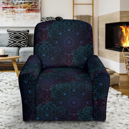 Boho Floral Mandala Single Sofa Slipcover -JTAMIGO.COM
