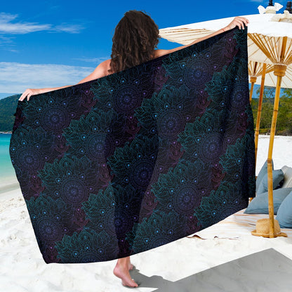 Boho Floral Mandala Sarong Pareo Wrap
