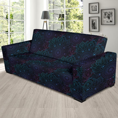 Boho Floral Mandala Sofa Slipcover-JTAMIGO.COM