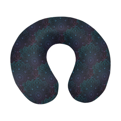 Boho Floral Mandala U-Shaped Travel Neck Pillow-JTAMIGO.COM