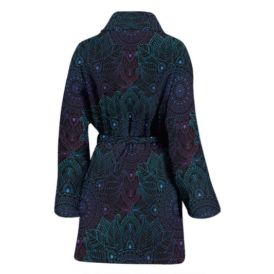 Boho Floral Mandala Women Bath Robe-JTAMIGO.COM