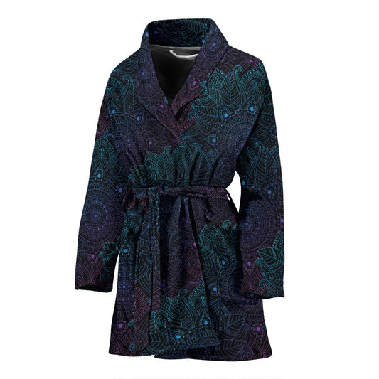 Boho Floral Mandala Women Bath Robe-JTAMIGO.COM
