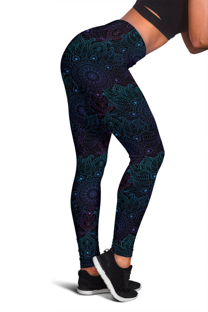 Boho Floral Mandala Women Leggings
