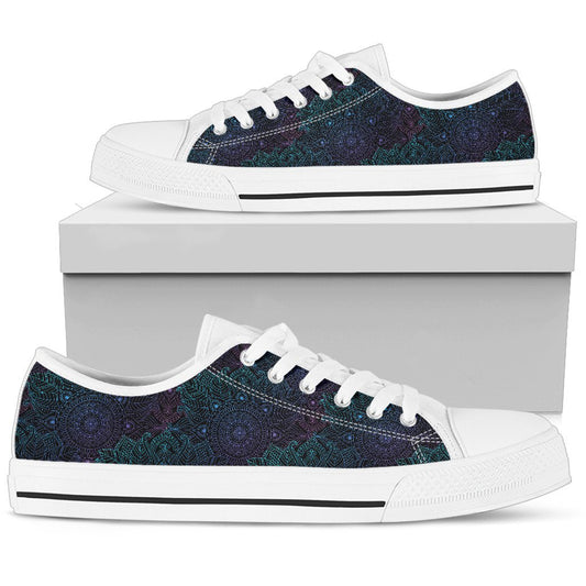 Boho Floral Mandala Women Low Top Shoes