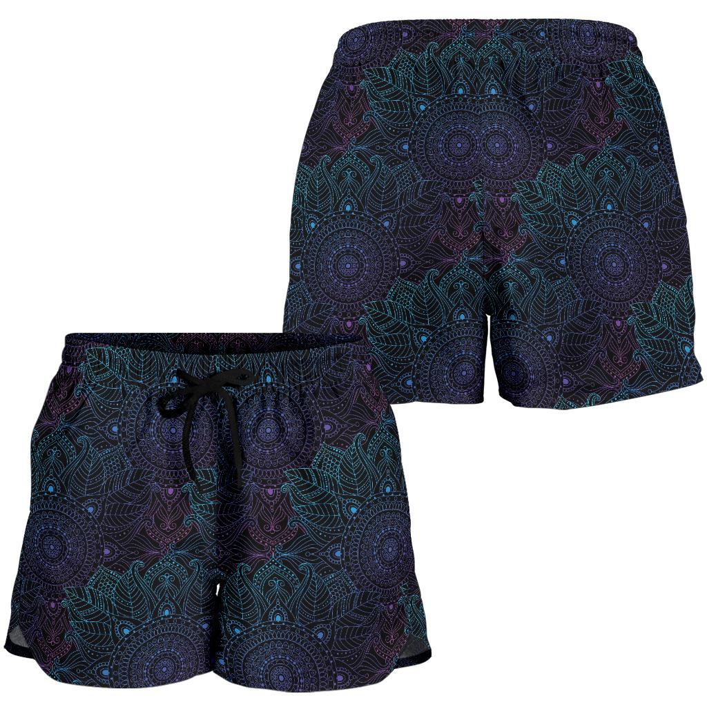 Boho Floral Mandala Women Shorts-JTAMIGO.COM
